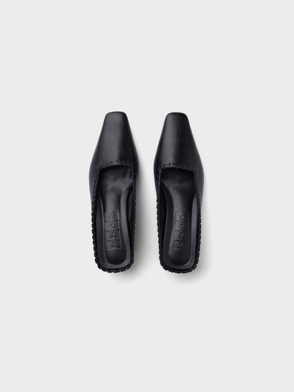EENK Classic Stitch Detail Mules - Black