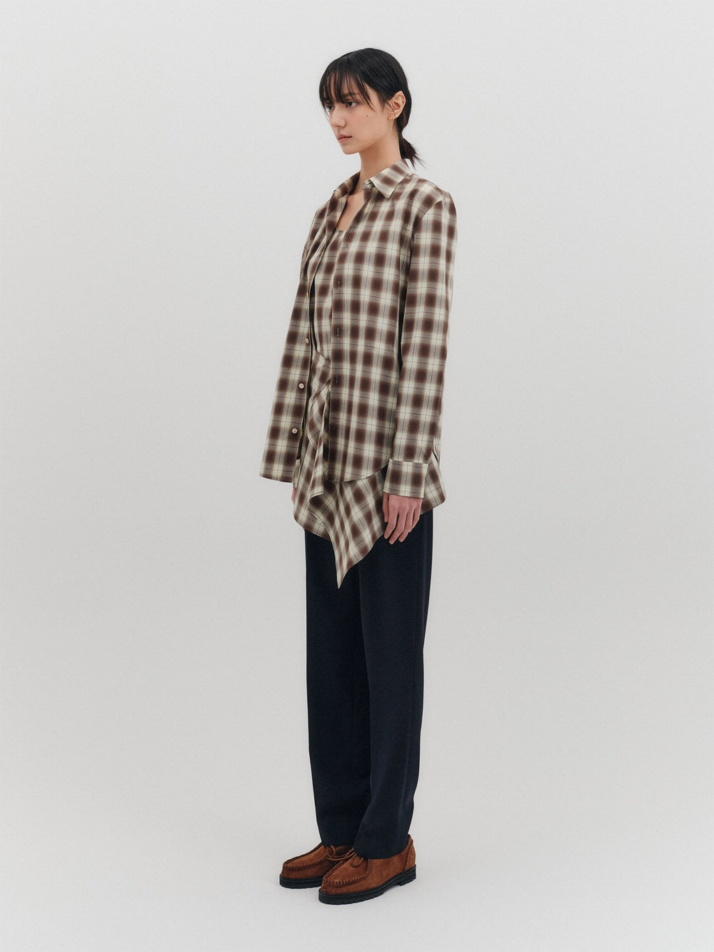 EENK Contrast Waist Pants - Navy