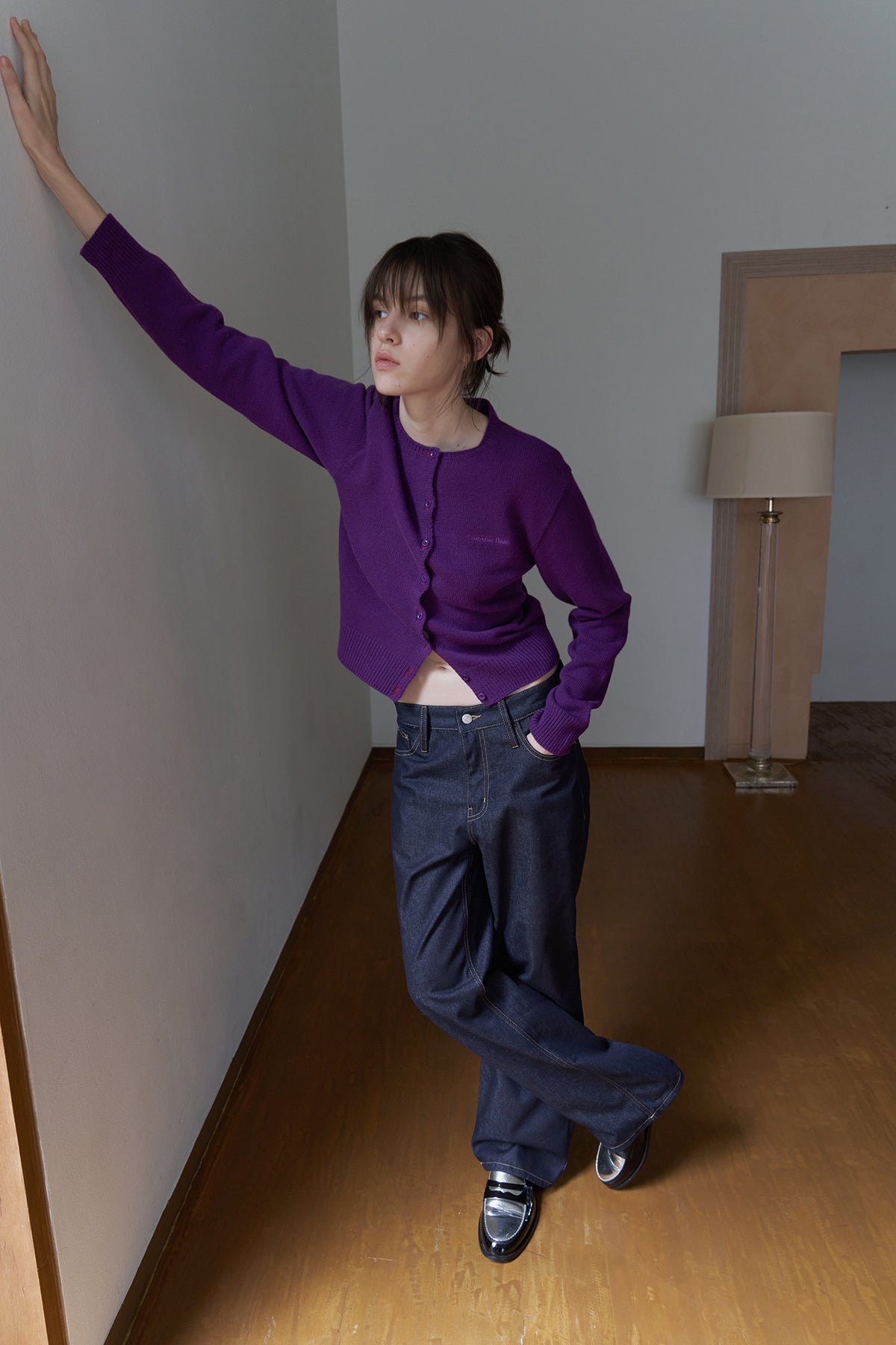 Overdueflair Raw Wide Denim Pants Navy