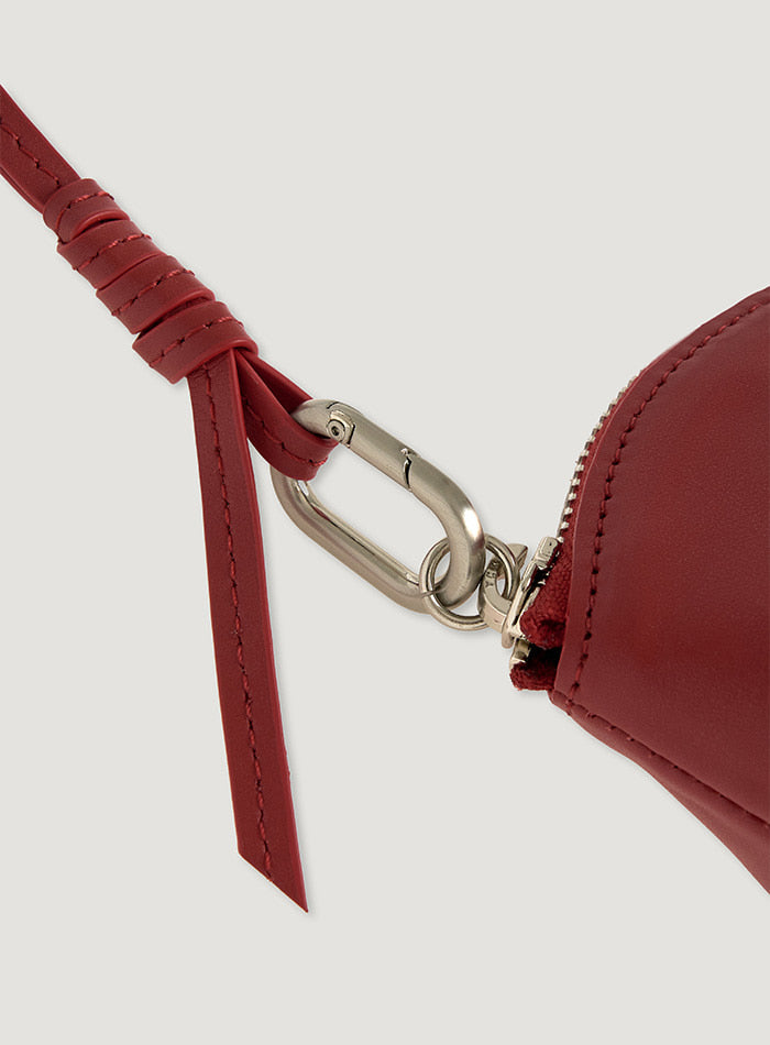 Mango Maniplease Bonit Leather Charm Red