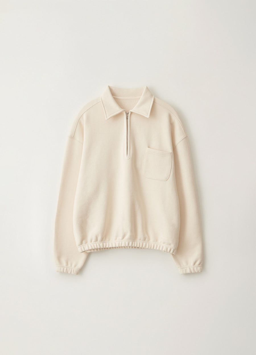 Nothing Written Pond quarter zip pullover (Cream)