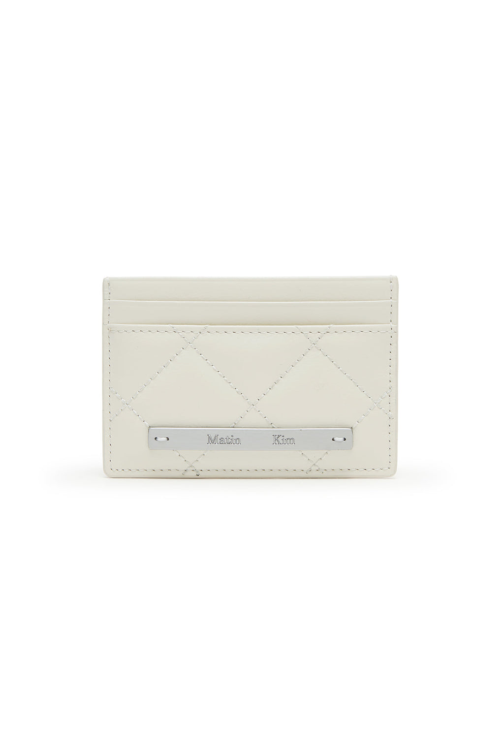 Matinkim Puff Quilt Card Wallet IN Ivory
