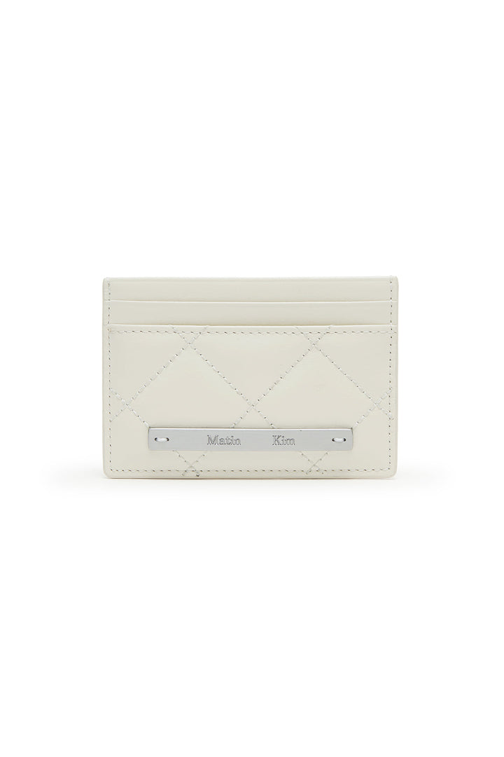 Matinkim Puff Quilt Card Wallet IN Ivory