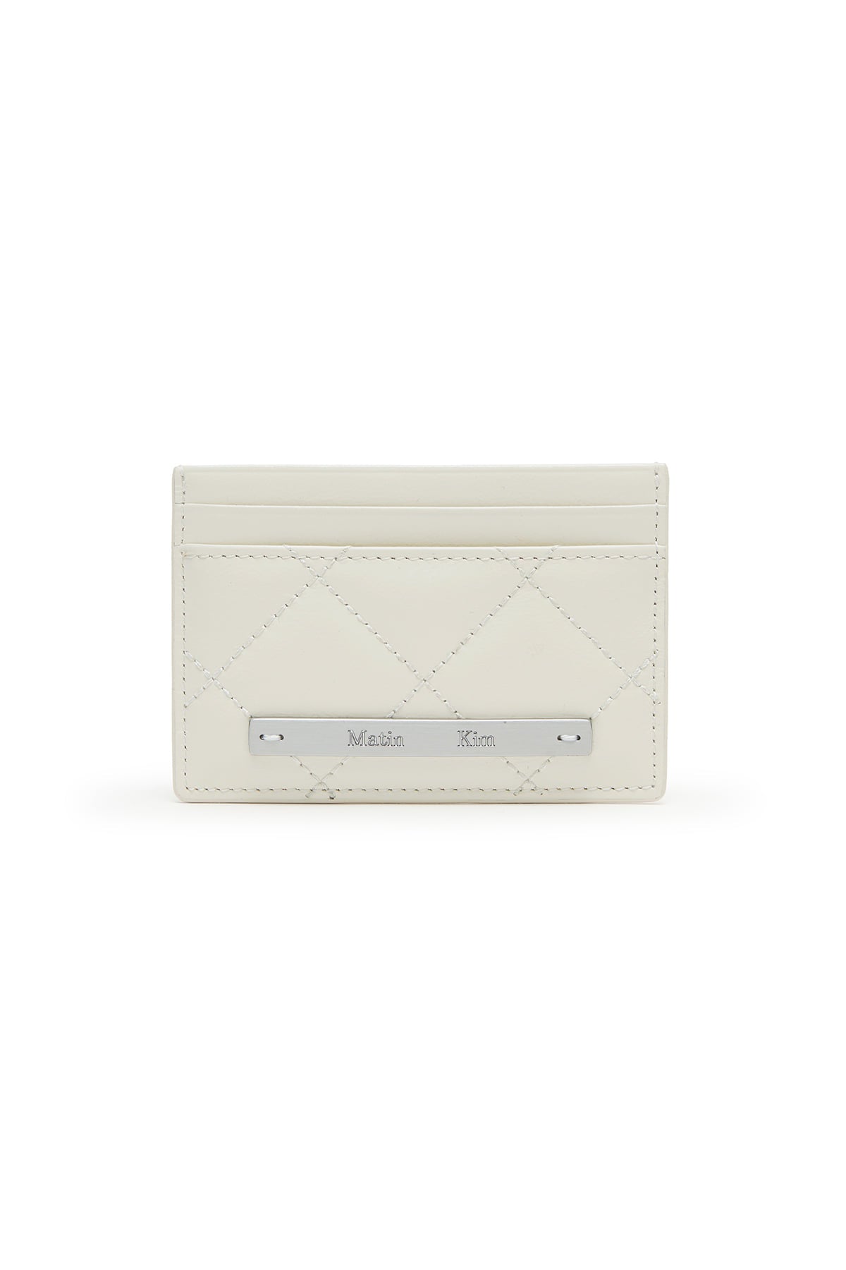 Matinkim Puff Quilt Card Wallet IN Ivory