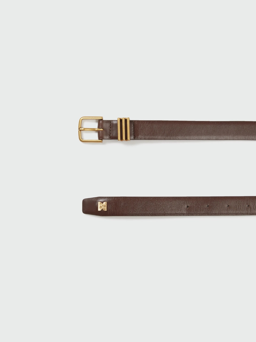 EENK Buckle Leather Belt - Brown