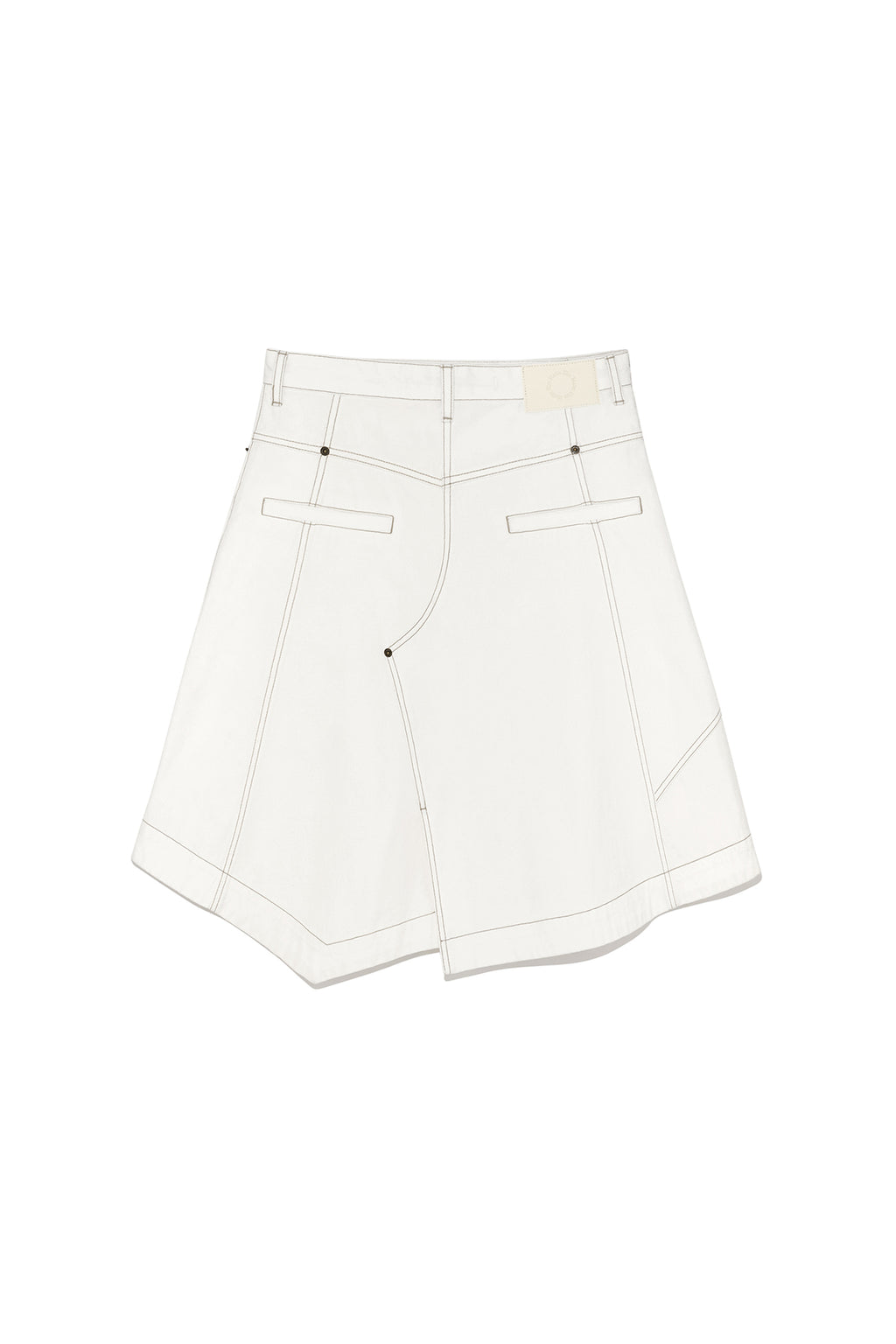 Matinkim Denim Mixed Flare Skirt IN Ivory