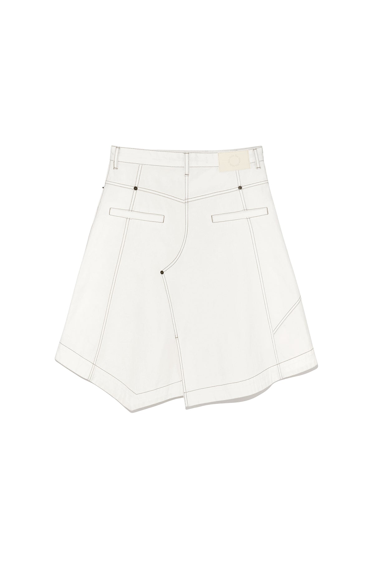 Matinkim Denim Mixed Flare Skirt IN Ivory