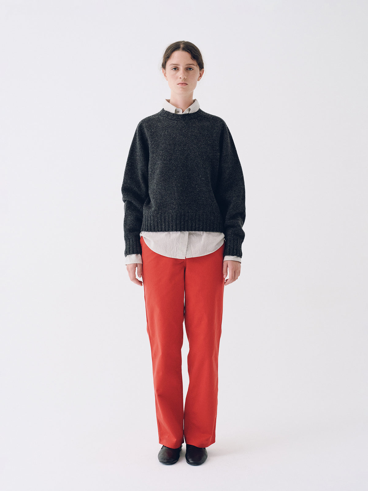 Nothing Written Bunny Wool Pullover Knit (Deep Charcoal)