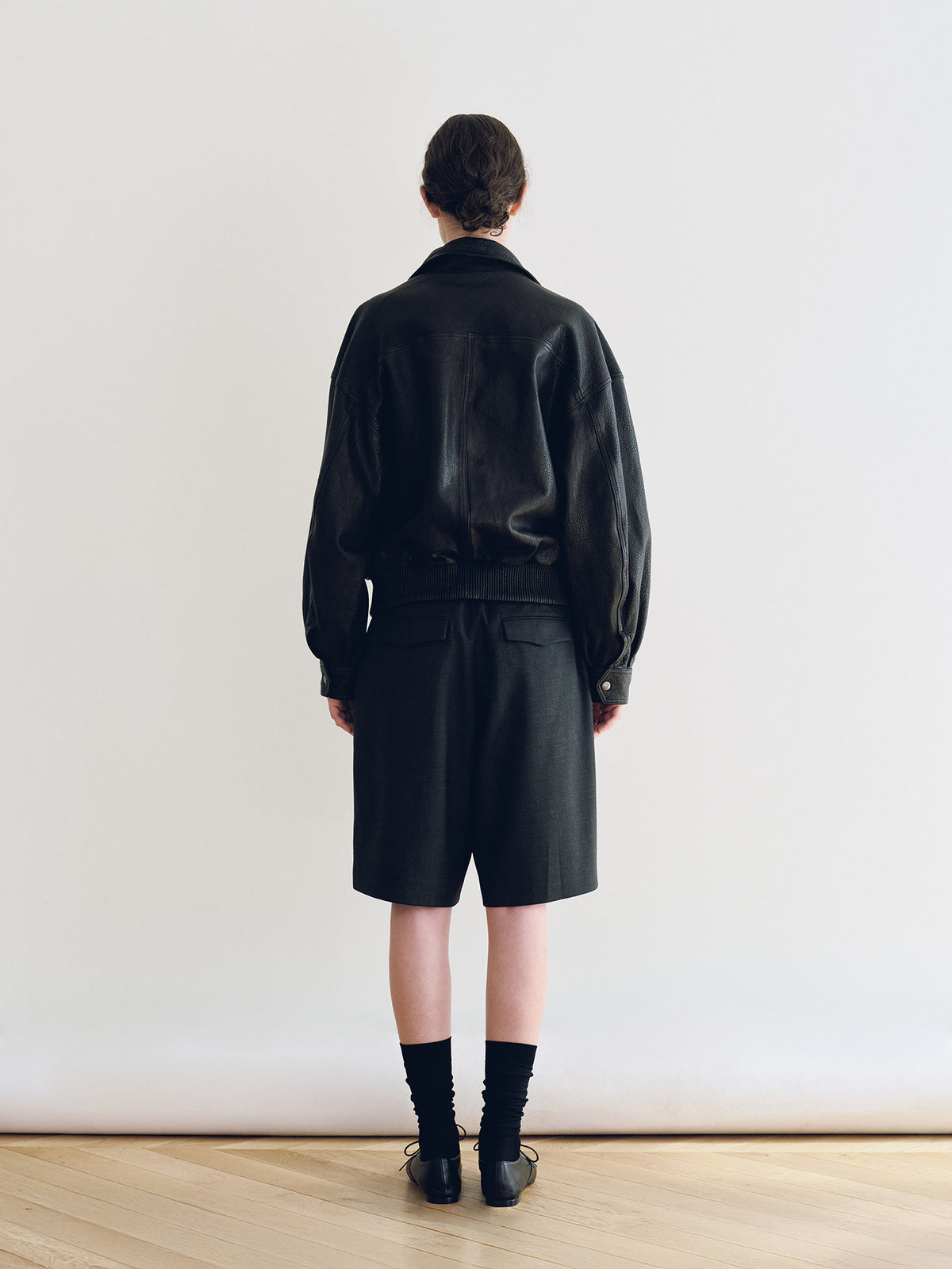 Nothing Written Lambskin Bomber Jacket (Black)