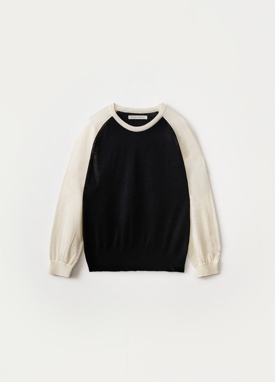 Nothing Written Mone raglan knit (Ivory black)