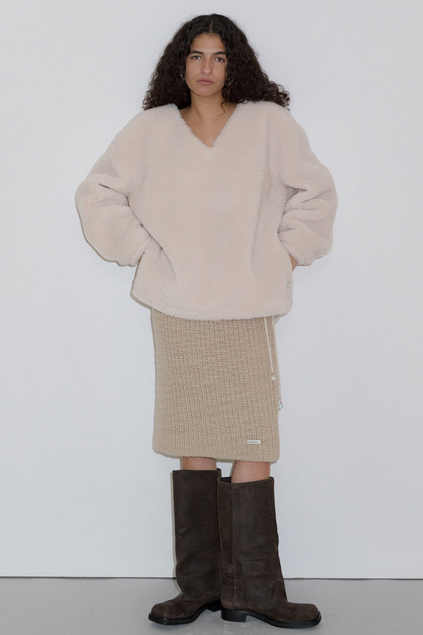 Overdueflair Fleece V Neck Mtm