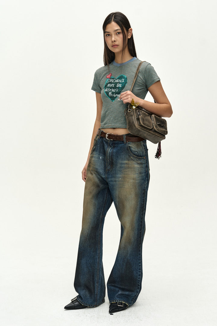 Andersson Bell (Essential) Heart Message Stripe T-Shirt