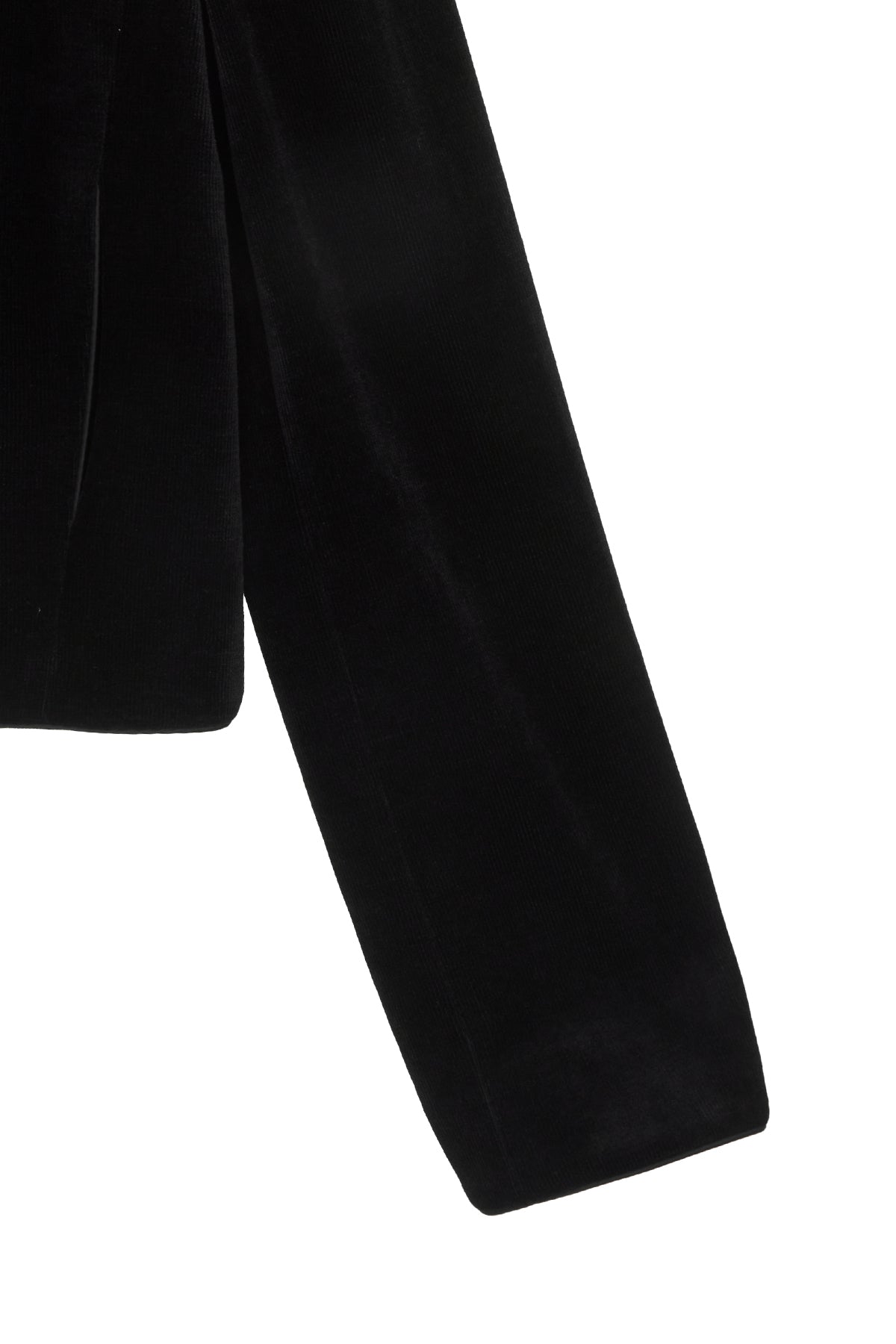 Matinkim Velvet Double Crop Jacket IN Black