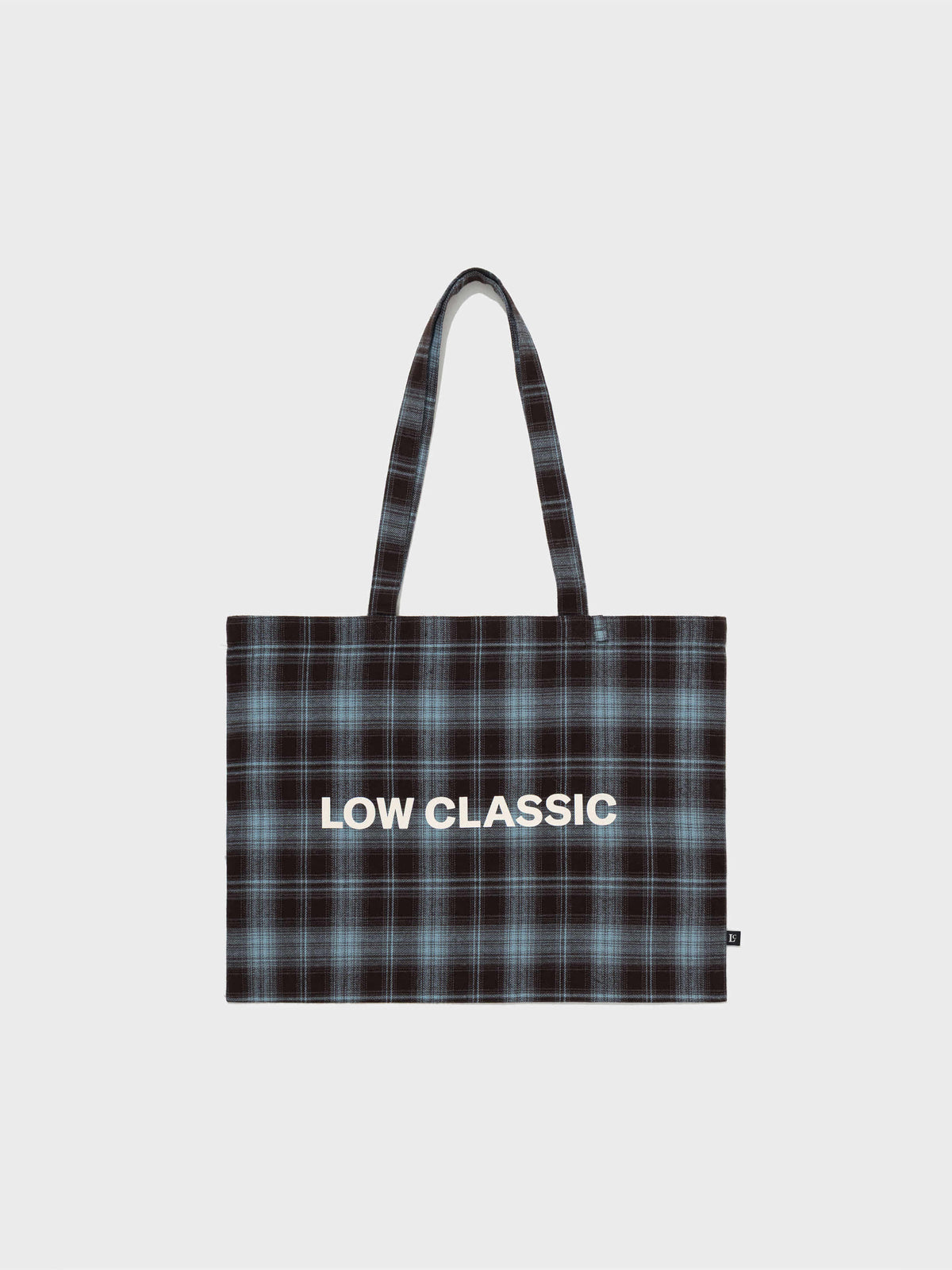 Low Classic Lc Flannel Checked Logo Midi Bag Sky Blue