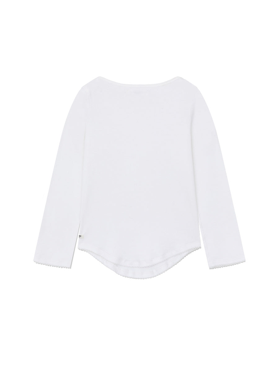 GLOWNY 3/4 Soft Wave Tee (White)