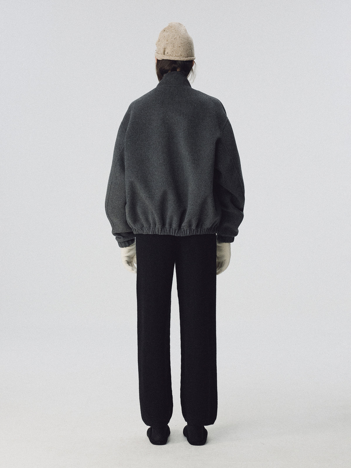 Nothing Written Plaza zip blouson (Dark gray) (Pre-order, ships from Oct 30)