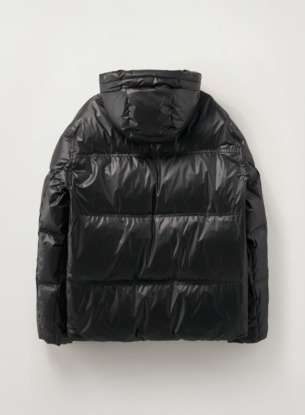 Satur Hooded Puffer Duck Down Padding - Black