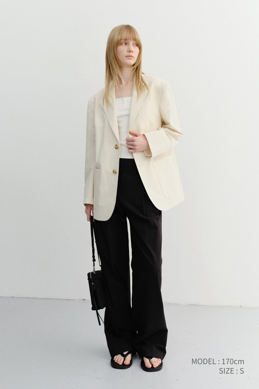 Dunst Unisex Classic Linen Jacket Cream