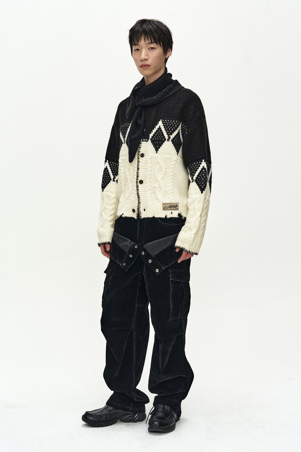 Andersson Bell Argyle Heavy Wool Cardigan