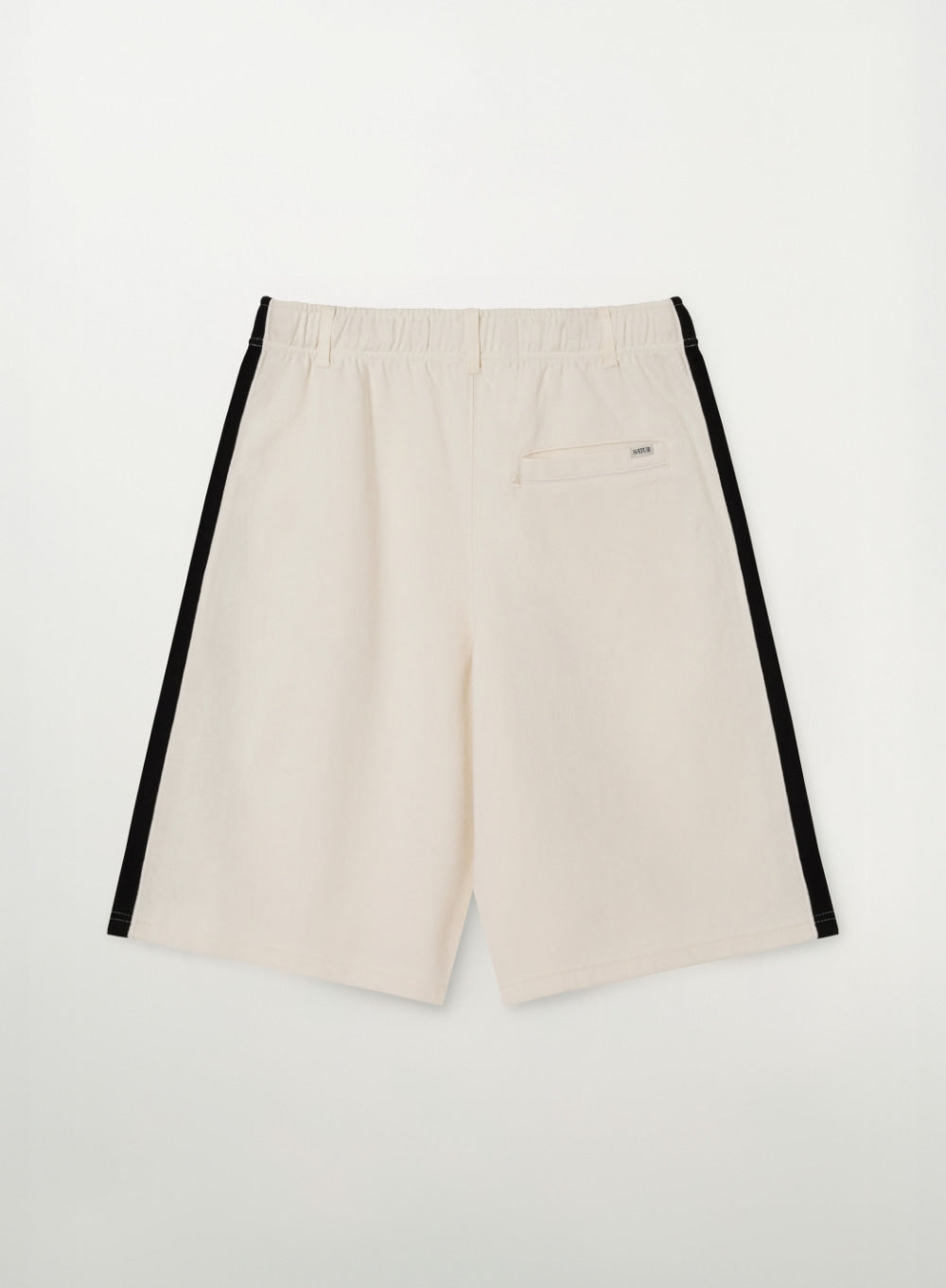 Satur Lawton Lining Track Shorts - Cream Black