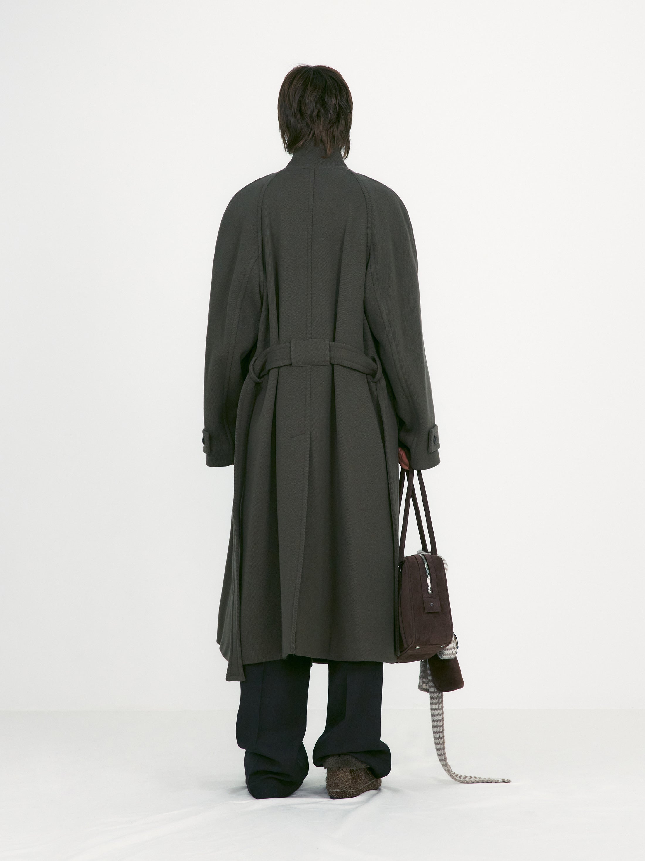 [low_classic] Soft Wool Twill Wrap Coat
Khaki