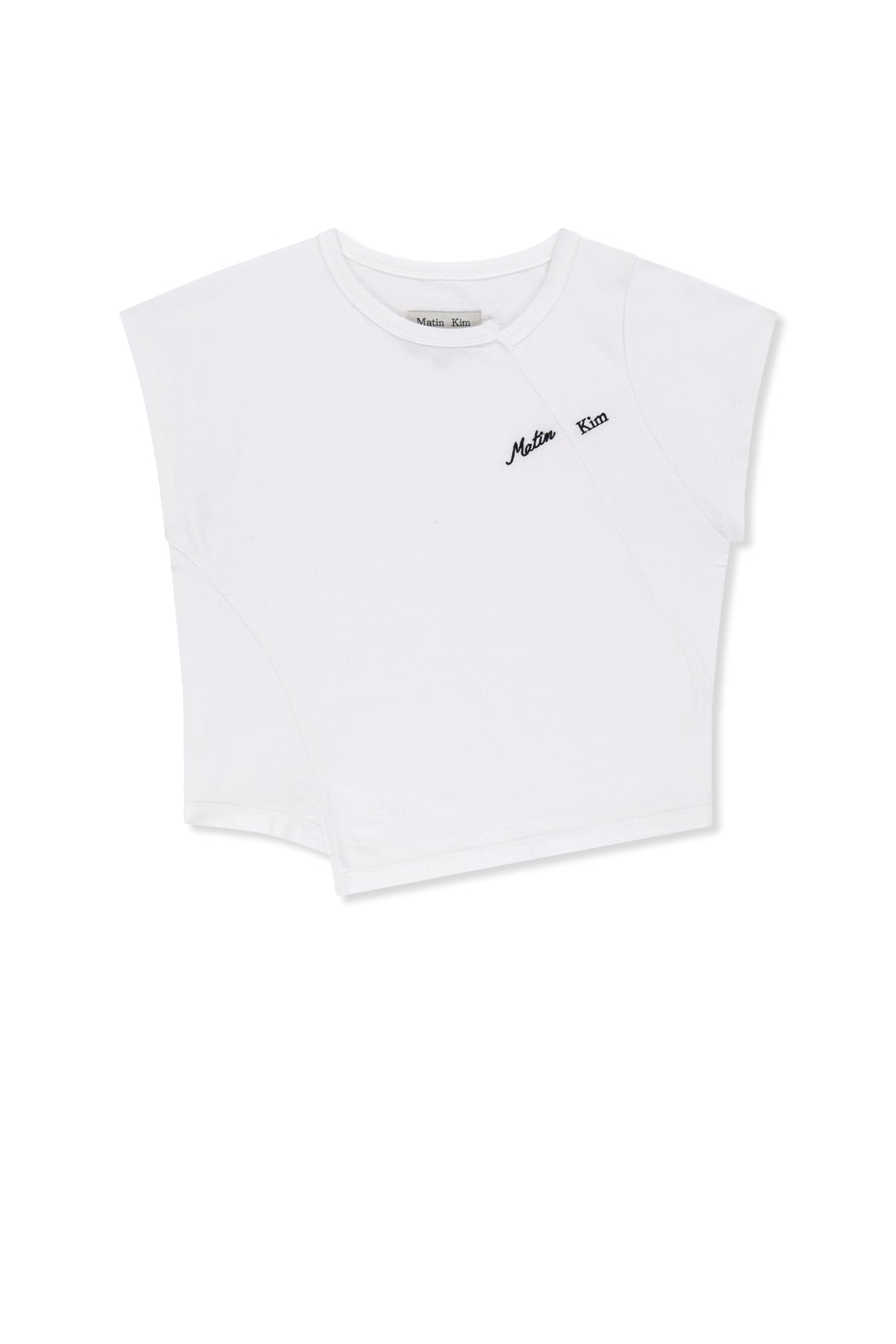 Matinkim Curved Cut Slim Top IN Ivory