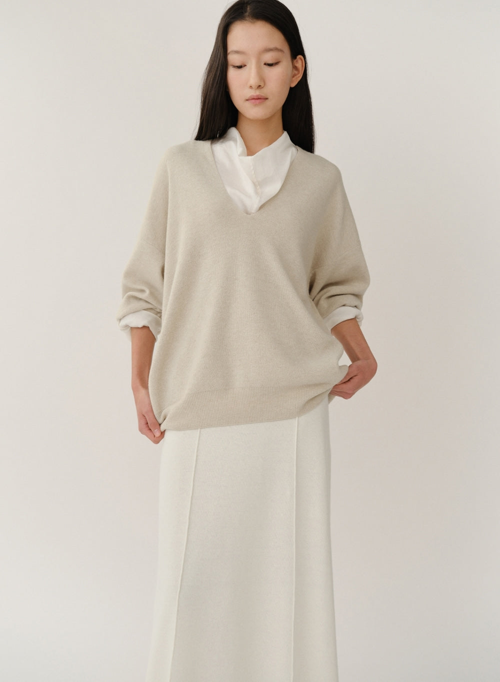 Kindersalmon Claudia Knit Skirt Bone