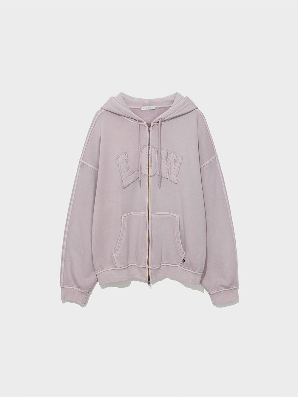 Low Classic Low Washed Zip-Up Hoodie Soft Pink