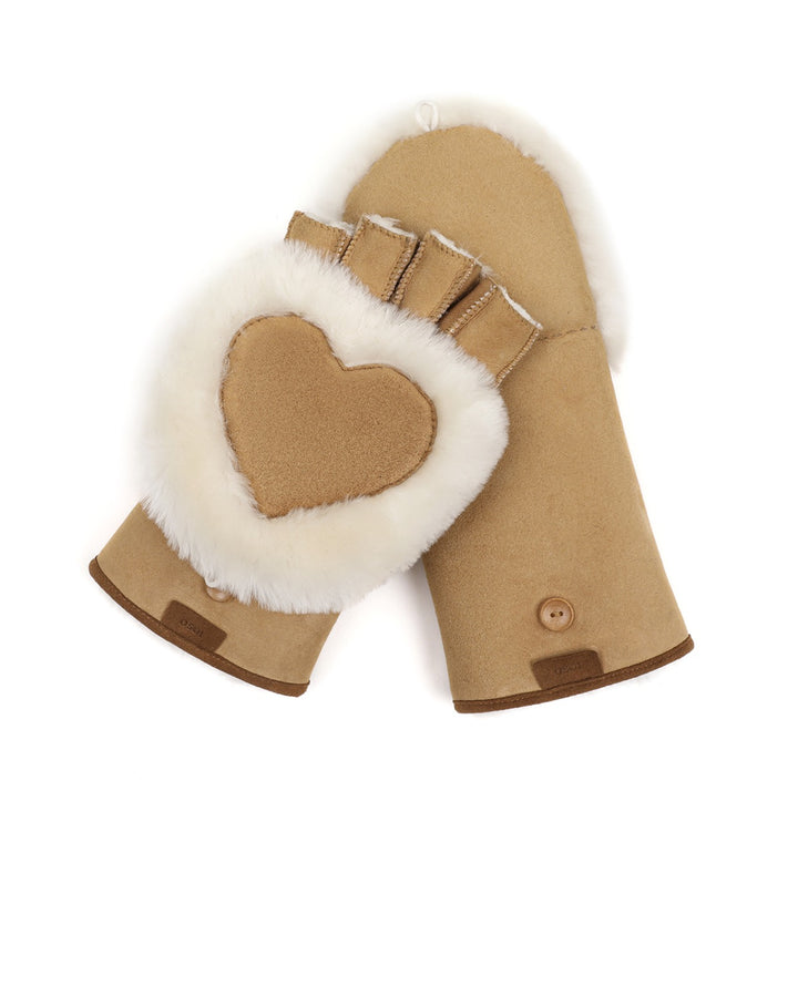 Osoi Heart Shearing Glove Camel