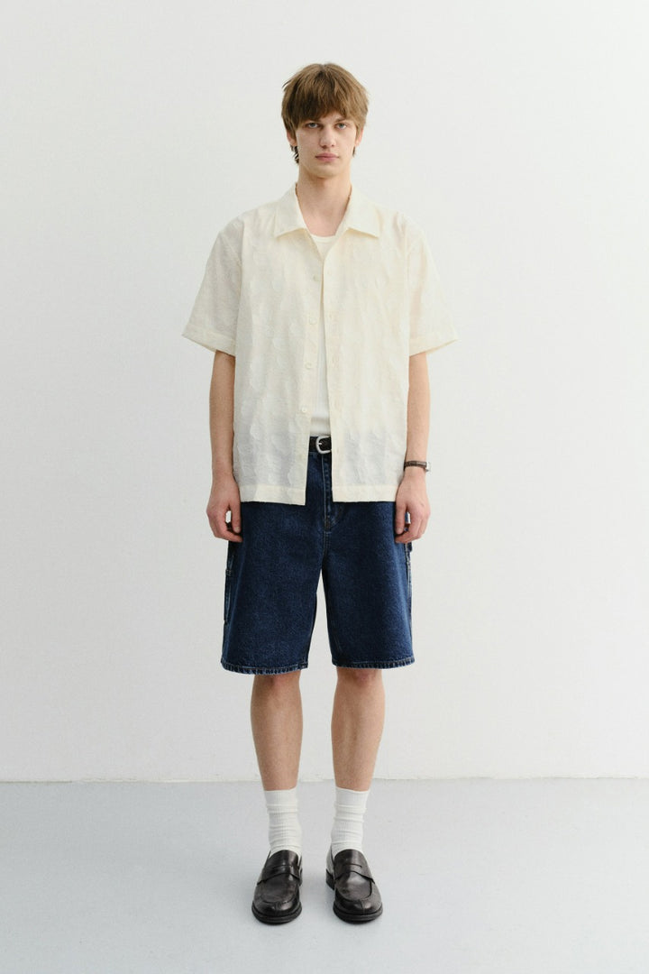 Dunst Classic Carpenter Denim Shorts Classic Blue