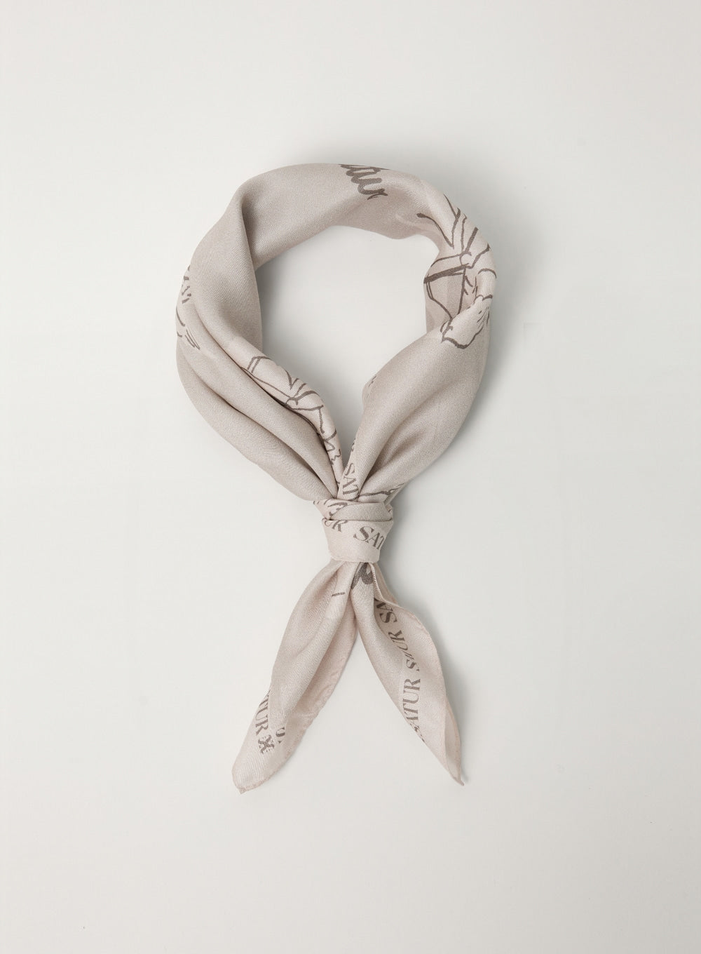 [satur] Angel Silk Scarf - Brown