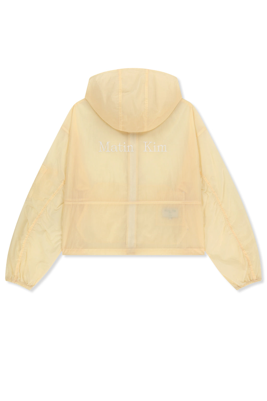 [matinkim] Back Logo Hoody Windbreaker For Women IN Cream