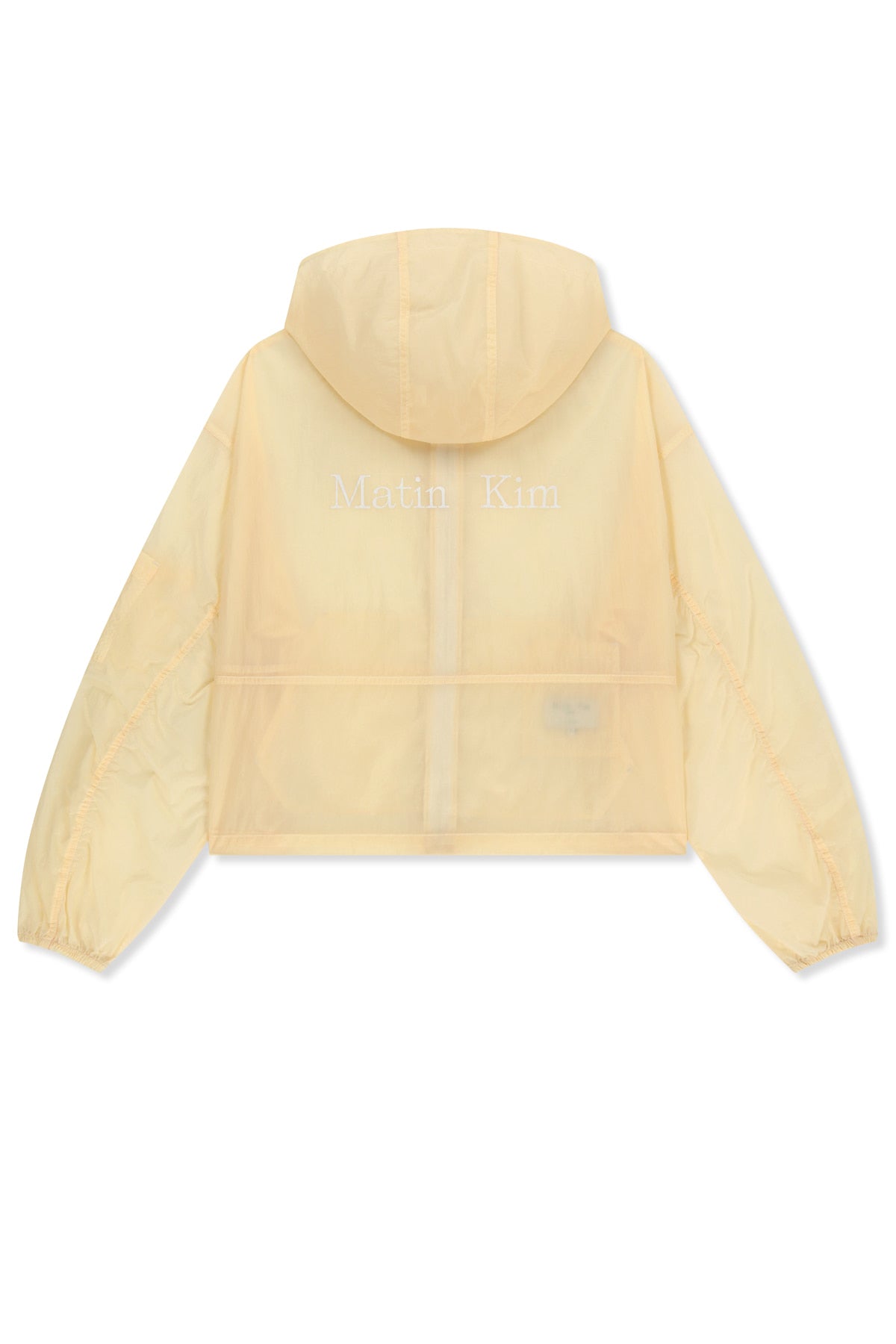 [matinkim] Back Logo Hoody Windbreaker For Women IN Cream