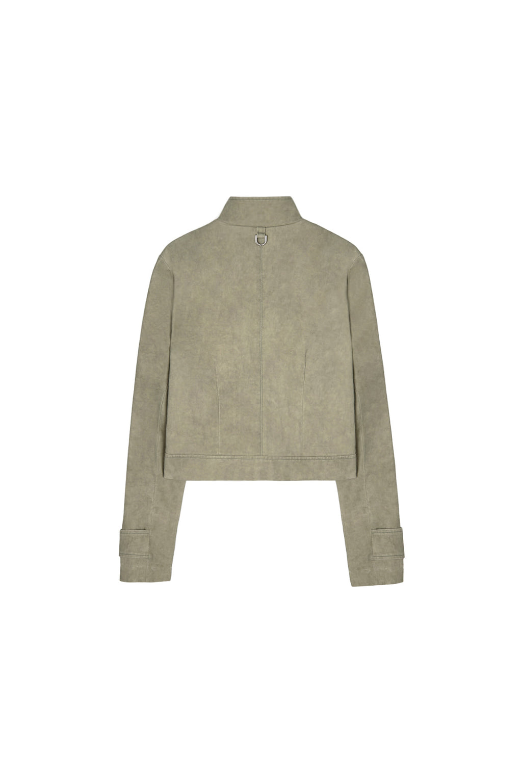[matinkim] WASHED SLIM BIKER JUMPER IN LIGHT KHAKI