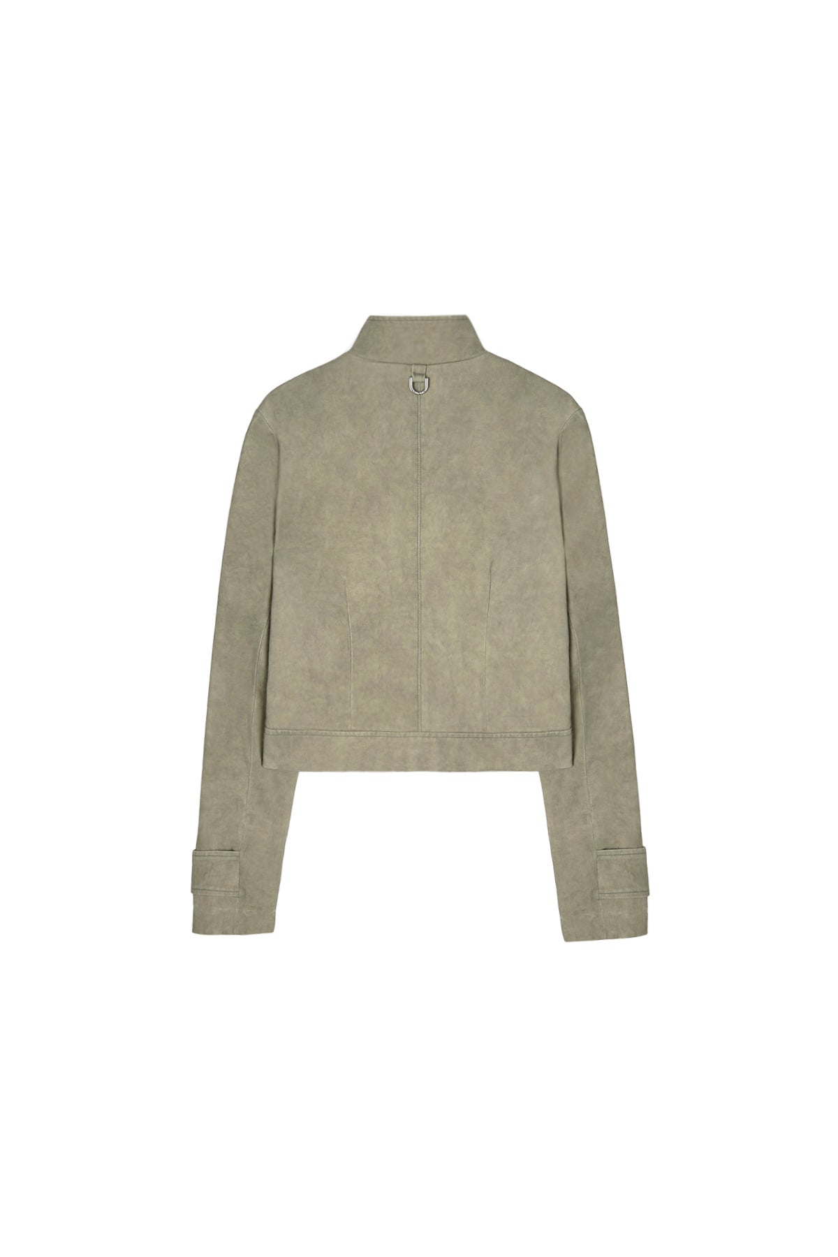 [matinkim] WASHED SLIM BIKER JUMPER IN LIGHT KHAKI