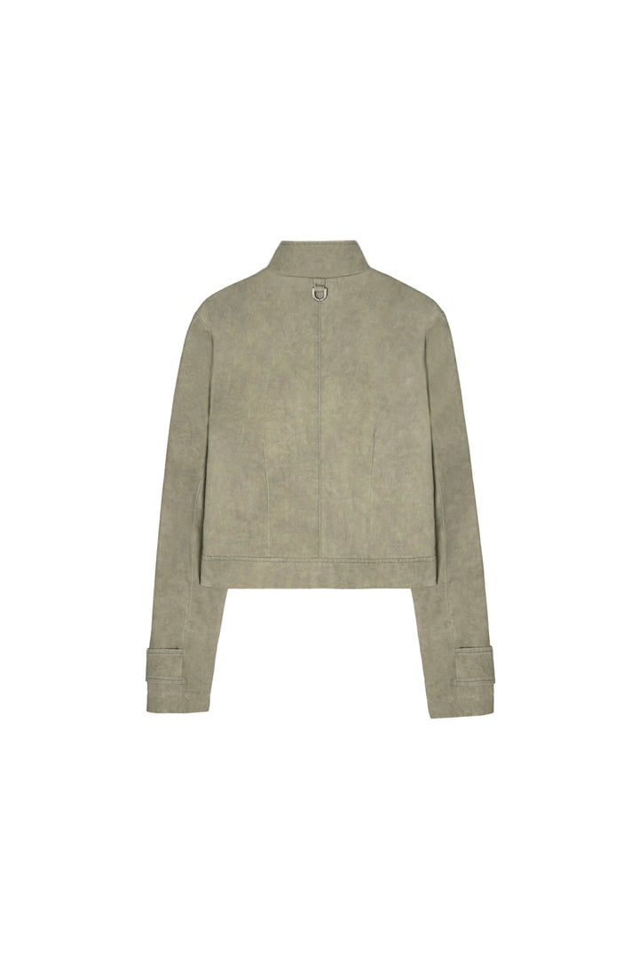 Matinkim Washed Slim Biker Jumper IN Light Khaki