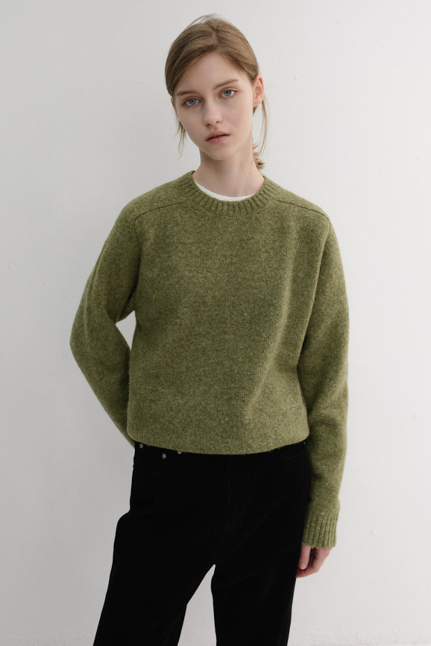 Dunst Unisex Shaggy Dog Sweater Olive