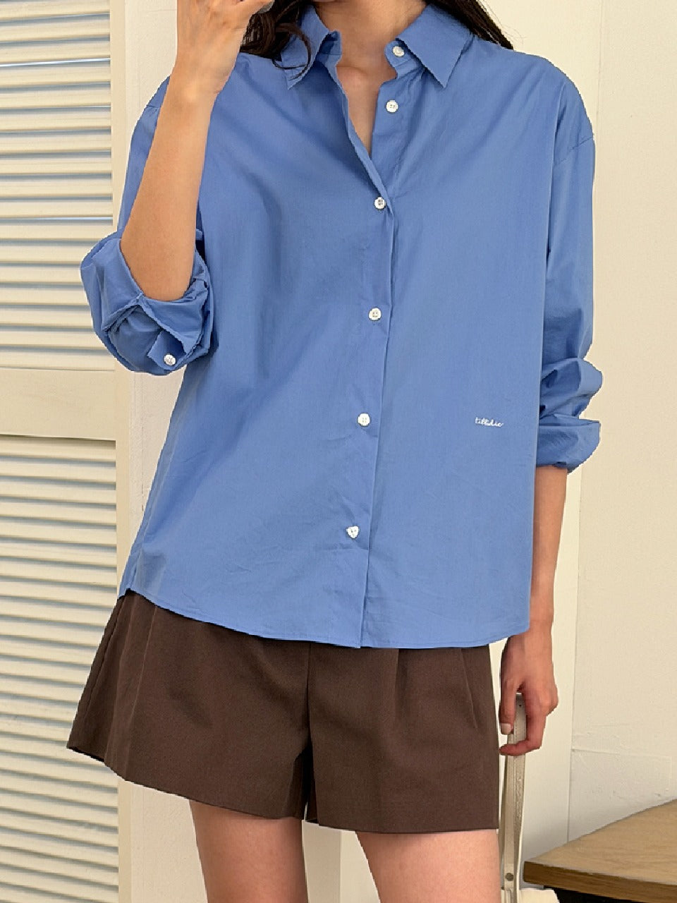 Tillidie Wrinkle-Free Regular Fit Shirt Blue