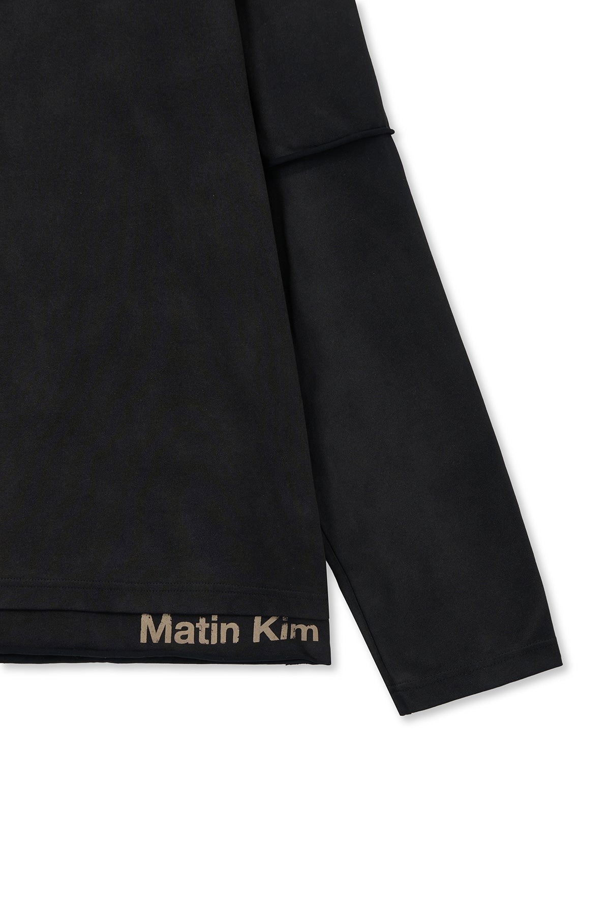 [matinkim] SPRAY EFFECT LAYERED TOP FOR MEN IN BLACK
