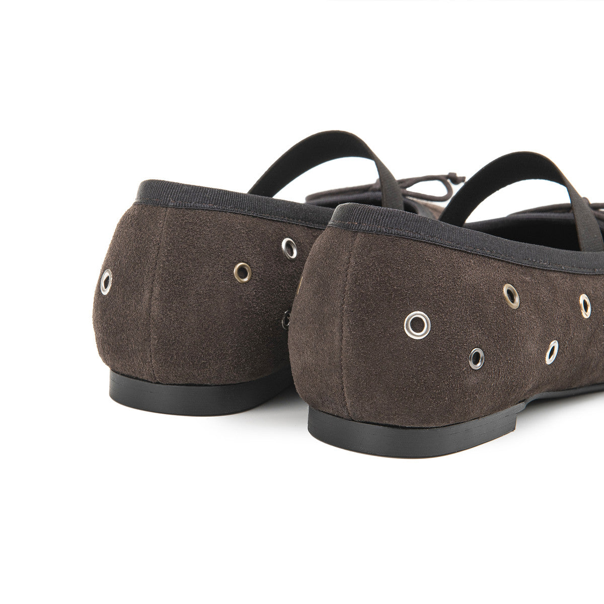 Osoi Stella Flat Suede Mocha Eyelets