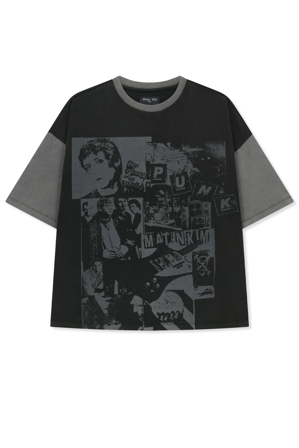 Matinkim Matin Punk Graffiti Top For Men IN Black