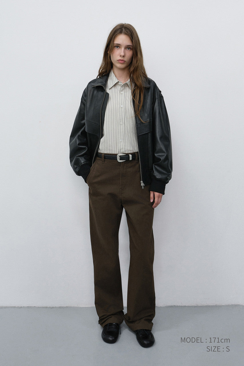 Dunst Straight Chino Slacks Brown