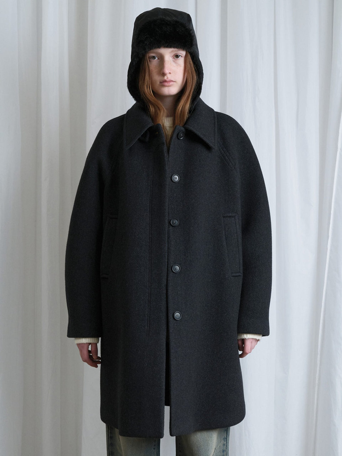 Raive Raglan Wool Coat