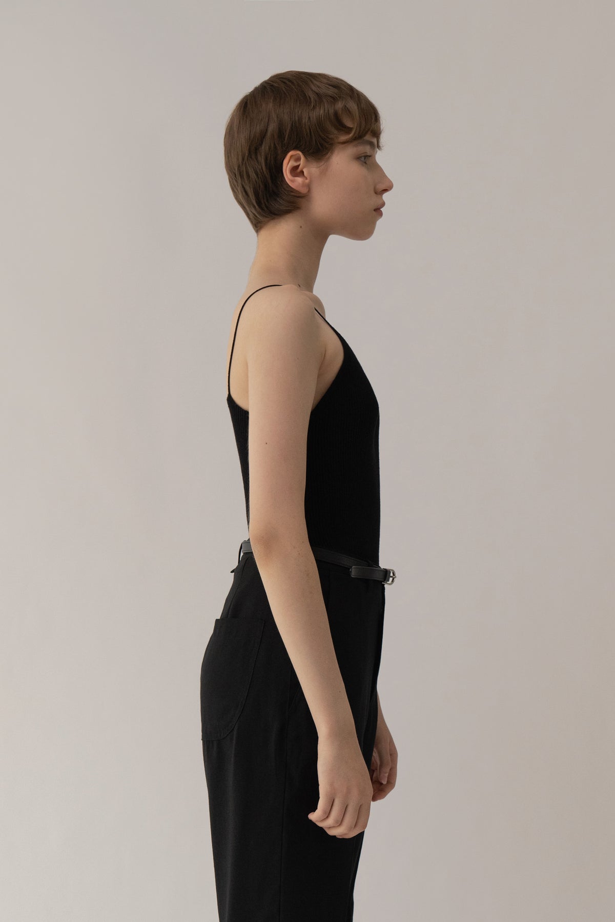Nothing Written Esme rib-knitted cami (Black)