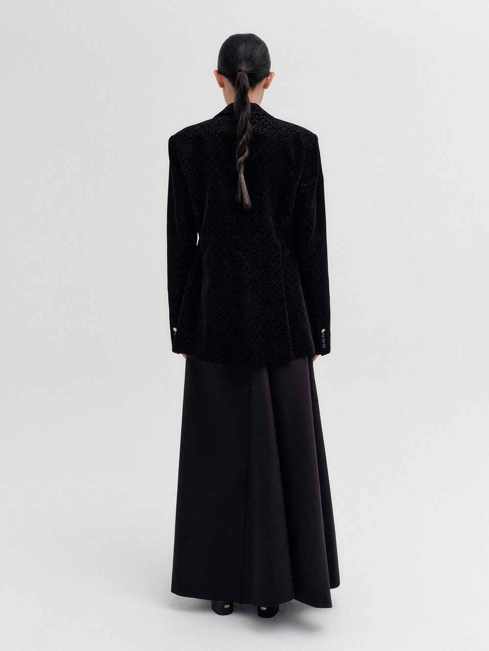 EENK Gold Button Slim Jacket - Black