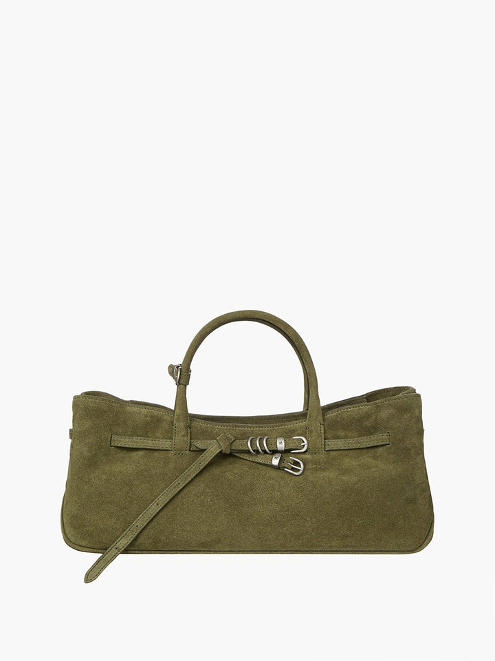 Margesherwood Grandma Used Bag dark olive suede