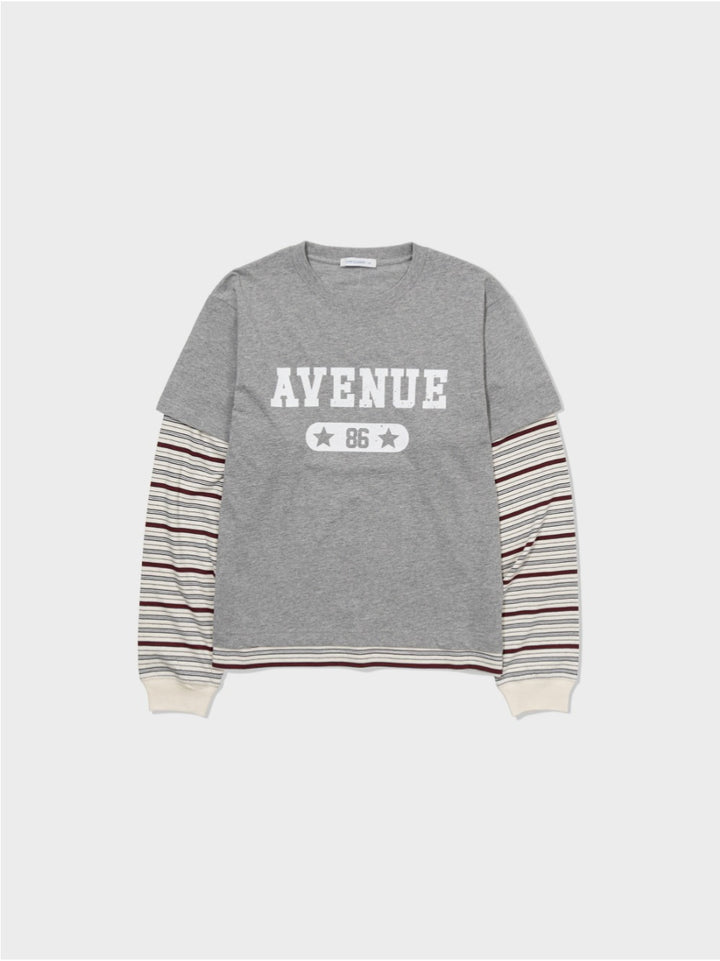 Low Classic Seongsu 86 Layered T-Shirts Melange Grey