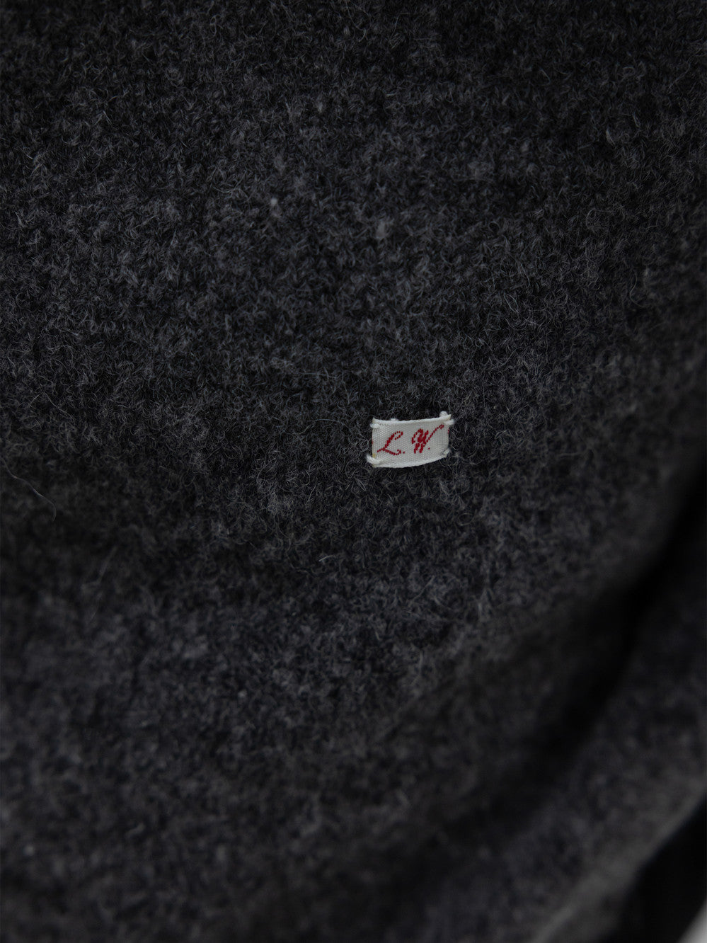 Low Classic Round Neck Wool Pullover Charcoal