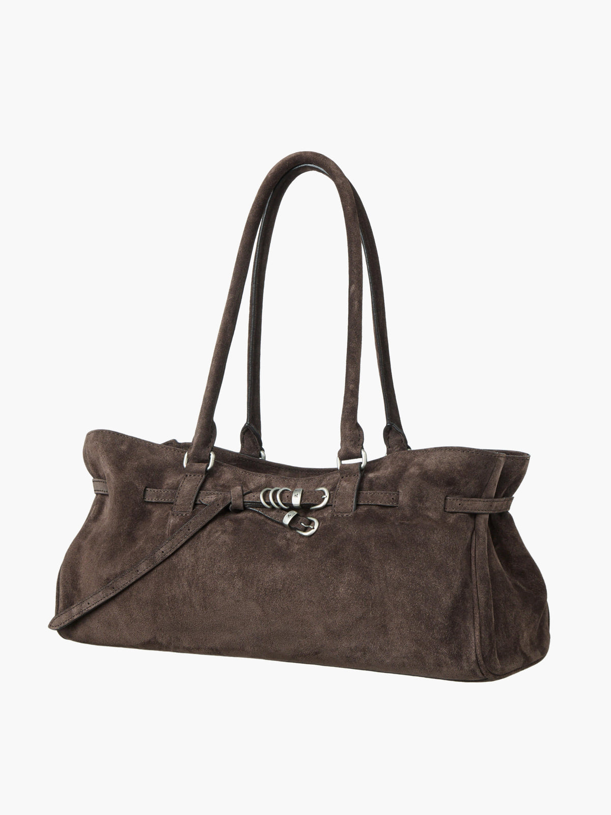 Margesherwood Soft Grandma Shoulder Bag ash brown suede