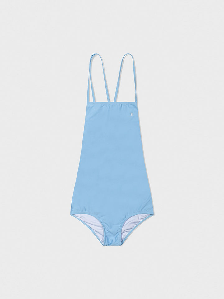 Low Classic Lc Back String Swimsuit Soft Blue